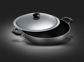 Non-Stick Kadai with Flat Lid - 17 cms